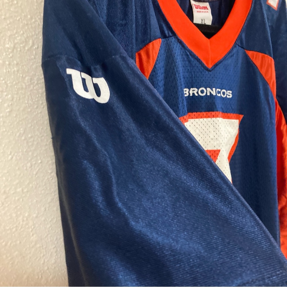 VTG 80s 90s  Tailored exclusively for Wilson Blue/Orange Jersey John Elway XL - Picture 7 of 16